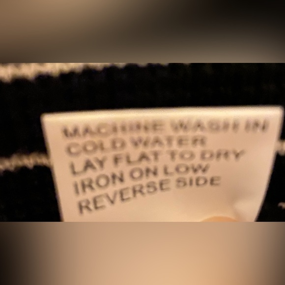 Creation black & white striped crew neck sweater with front pocket - XXL - NWT - Picture 11 of 13